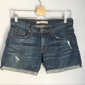 J Brand | Distressed Denim Cuffed Shorts